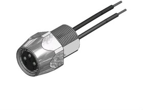 Фото 1/2 Sensor actuator cable, M8-flange socket, straight to open end, 4 pole, 0.2 m, PVC, gray, 3 A, 42-01001