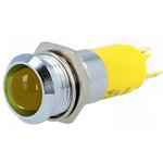 SMBD 14124, Индикат.лампа: LED, вогнутый, 24-28ВDC, Отв: d14,2мм, IP67, металл