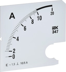 Шкала сменная для амперметра Э47 10/5А-1.5 96х96мм IEK IPA20D-SC-0010
