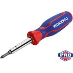 Отвертка 15-в-1 с трещоткой WP221061 WORKPRO