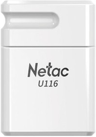 Фото 1/6 Флеш-диск 16 GB NETAC U116, USB 2.0, белый, NT03U116N-016G-20WH