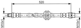 1987481680, Шланг тормозной MINI Countryman (R60) передний BOSCH