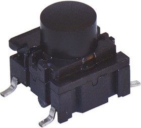 5GSH935+1SS09-10.4, IP67 Black Cap Tactile Switch, SPST 50 mA @ 24 V dc