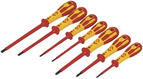 Фото 1/3 T49192D, T49192D Phillips; Slotted Insulated Screwdriver Set, 7-Piece
