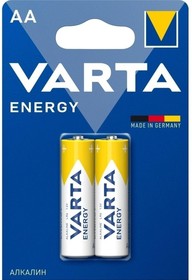 Фото 1/2 Батарейка Varta ENERGY LR6 AA 2шт/бл Alkaline 1.5V (4106) (4106229412)