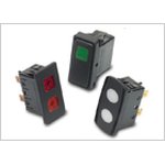 VP1PP-B1199-00000, Switch Indicators - 24VDC - LED/LED Rectangular Quick Connect - Panel Mount with Snap-In.