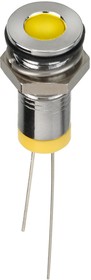 Q8F6CXXY02E, Светодиодный индикатор в панель, Желтый, 2 В DC, 8 мм, 20 мА, 6 мкд, IP67