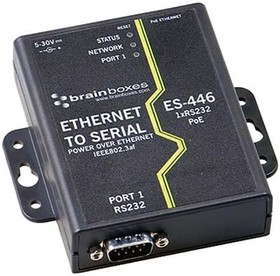 Фото 1/4 ES-446, Serial Device Server, 1 Ethernet Port, 1 Serial Port, RS232 Interface, 1Mbit/s Baud Rate