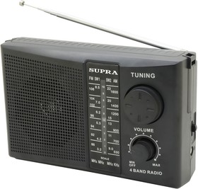 Радиоприемник Supra ST-10, черный