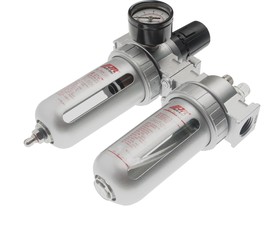 Блок подготовки воздуха (лубрикатор+осушитель) 1/2" с металл. переключателем, макс.давление 215 PSI(15 Bar), 3000 л/мин, 5~60, объем 150 мл