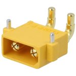 XT30PW-M, Разъем DC supply; XT30; male; PIN:2; on PCBs; THT; Colour: yellow