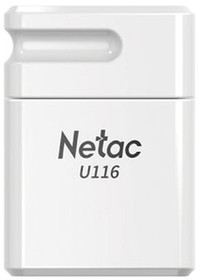 Фото 1/6 Флеш-диск 32 GB NETAC U116, USB 2.0, белый, NT03U116N-032G-20WH