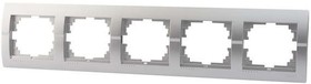 5-ая горизонтальная рамка DERIY серебристый металлик 702-2800-150