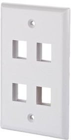 1309172402KE, Keystone wall outlet US-style 4 port unequipped