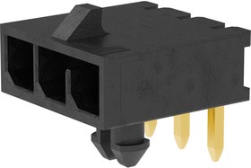 215760-3003, Headers & Wire Housings Micro-Fit+ RA Header 3 Circuits Black
