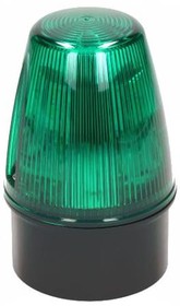 Фото 1/5 LED100-05-04, LED100 Series Green Flashing Beacon, 40 → 380 V dc, 85 → 285 V ac, Surface Mount, LED Bulb, IP65