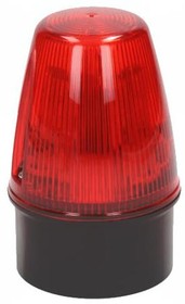 Фото 1/7 LED100-02-02, LED100 Series Red Multiple Effect Beacon, 20 → 30 V, Surface Mount, Wall Mount, LED Bulb, IP65