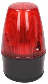 Фото 1/4 LEDS100-02-02, LEDS100 Series Red Flashing Beacon, 20 → 30 V ac/dc, Surface Mount, LED Bulb, IP65