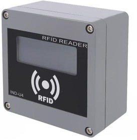 Фото 1/2 RFID IND LCD UNI, Считыватель RFID, 12-24В, UNIQUE, Ethernet, RS485, 100x100x55,6мм