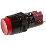 D16LMR1-1ABJR, кнопка без фиксации 250В 5А с LED подсветкой красная