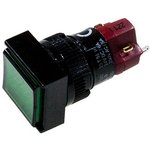 D16LAS1-1ABHG, кнопка с фикс. 250В/5А, LED подсветка 6В
