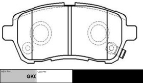 GK0144 GK0144_колодки дисковые передние! Daihatsu Materia Ford Fiesta Mazda 2 1.25-1.6i