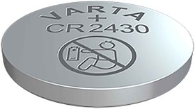 6430101501, CR2430 Button Battery, 3V, 24.5mm Diameter