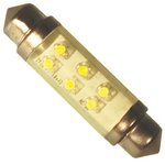 LE-0603-04Y, LED Car Bulb, Yellow, Festoon shape