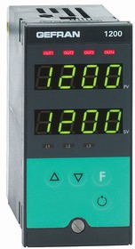 Фото 1/2 1200-RD00-00-0-1, 1200 PID Temperature Controller, 48 x 96 (1/8 DIN)mm, 2 Output Logic, Relay, 100 → 240 V ac/dc Supply