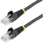 45PAT5MBK, Cat5e Male RJ45 to Male RJ45 Ethernet Cable, U/UTP, Black PVC Sheath ...