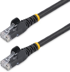 Фото 1/5 N6PATC2MBK, Cat6 Male RJ45 to Male RJ45 Ethernet Cable, U/UTP, Black PVC Sheath, 2m, CMG Rated