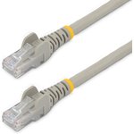 N6PATC3MGR, Cat6 Male RJ45 to Male RJ45 Ethernet Cable, U/UTP, Grey PVC Sheath ...
