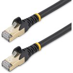 6ASPAT2MBK, Cat6a Male RJ45 to Male RJ45 Ethernet Cable, STP, Black PVC Sheath ...