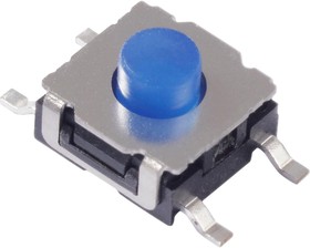 222LMVAAR, Switch Tactile N.O. SPST Round Button Gull Wing 300000Cycles 2.2N SMD T/R