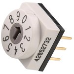 428527320910, Rotary Switches WS-ROTV IP67 10Pos Gold Round 150mA