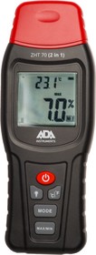Фото 1/2 Измеритель влажности и температуры контактный ADA ZHT 70 (2 in 1) (древесина, стройматериалы, температура воздуха)