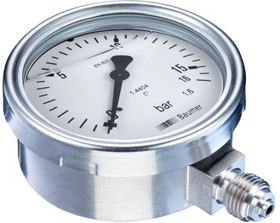 G 1/4 Analogue Pressure Gauge 1.6bar Bottom Entry, MEX3-D21.B16, 0bar min.