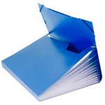 Папка на резинках с 13 отделениями А4, 700мкм, синий