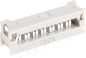 Фото 1/3 09 18 114 9622, Pin Header, проходной, Wire-to-Board, 2.54 мм, 2 ряд(-ов), 14 контакт(-ов), Сквозное Отверстие