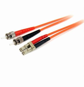 Фото 1/4 FIBLCST2, LC to ST Duplex Multi Mode OM1 Fibre Optic Cable, 62.5/125μm, Orange, 2m