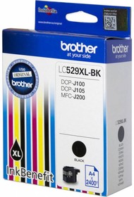 Фото 1/10 LC529XLBK - Картридж Brother LC-529XLBK для DCPJ100/105/MFCJ200 чёрный (2400стр)