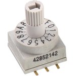 428521420910, Rotary Switches WS-ROSV IP67 10Pos 2.54mm Lt Grey