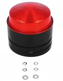 Фото 1/5 X80-01-02, X 80 Series Red Flashing Beacon, 24 V, Surface Mount, Xenon Bulb, IP67