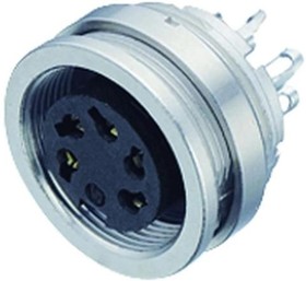 Фото 1/4 09-0116-00-05, Circular Connector, 5 Contacts, Panel Mount, M16 Connector, Plug, Female, IP67, 723 Series