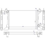 1025252SX, Радиатор системы охлаждения Ford Transit 2.0/2.5D 91-94