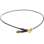 1337811-2, Male SMA to Male SMA Coaxial Cable, 500mm, RG174 Coaxial, Terminated