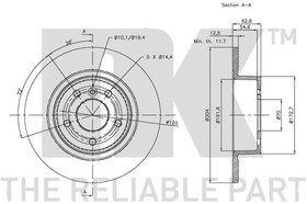 Фото 1/3 204019, Диск торм.зад.LAND ROVER RANGE ROVER III 02-12 304x12.6