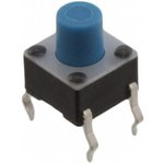 1-1825910-0, Switch Tactile OFF (ON) SPST Round Button PC Pins 0.05A 24VDC 100000Cycles 1.56N Thru-Hole Loose