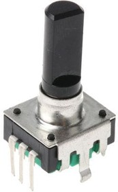 Фото 1/5 PEC12R-4225F-S0024, Mechanical Encoder Rotary Incremental Flat 0.007N.m Straight Quadrature Digital Square Wave 24PPR Through Hole PC ...