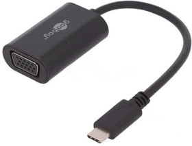 Фото 1/2 38531, Кабель USB 3.1 гнездо D-Sub 15pin HD,вилка USB C 0,2м черный
